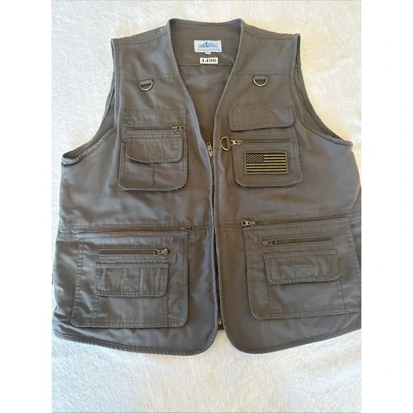 Blue Stone Conceal & Carry Vest Mens XL Safety Tactical Pockets Army Green USA - Picture 4 of 14